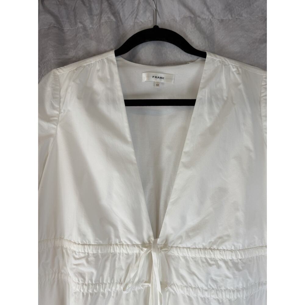 Frame The Clinched Cotton Poplin White Maxi Dress Sz S/P NWT $498 - Picture 11 of 11